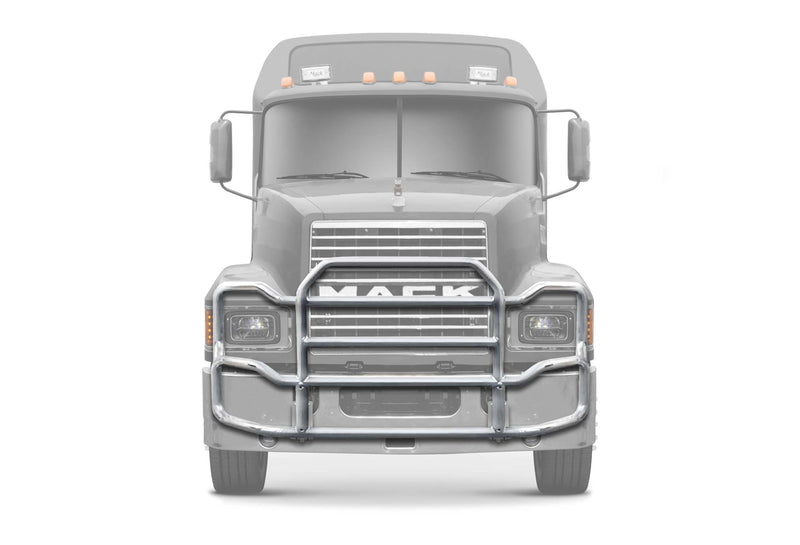 Grille Guard Large Chrome with Lights 2004+ Mack CH Set-Back