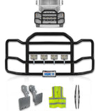 Grille Guard Large Black with Lights 1999-2003 Mack CH Set-Back