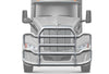 Grille Guard Large Chrome with Lights 2022+ Peterbilt 579 No Fog