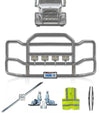 Grille Guard Large Chrome with Lights 2004-2017 Volvo VNL