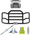 Grille Guard Large Black with Lights 2004-2017 Volvo VNL