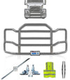 Grille Guard Large Chrome with Lights 2004-2017 Volvo VNL