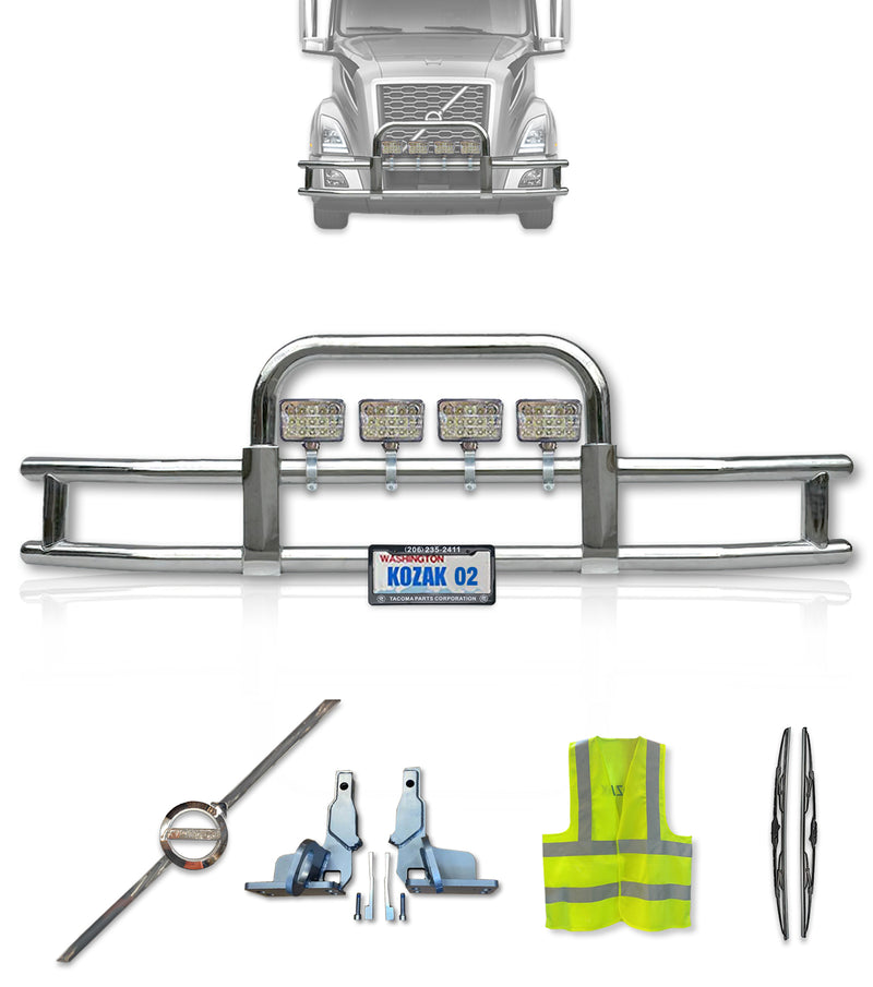 Front Grille Guard Square 2018+ Volvo VNL