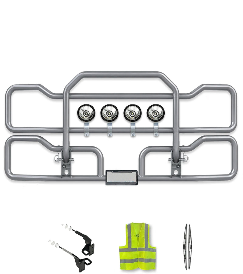 Gray Front Grille Deer Moose Bumper Guard 2018+ Freightliner Cascadia 126 116
