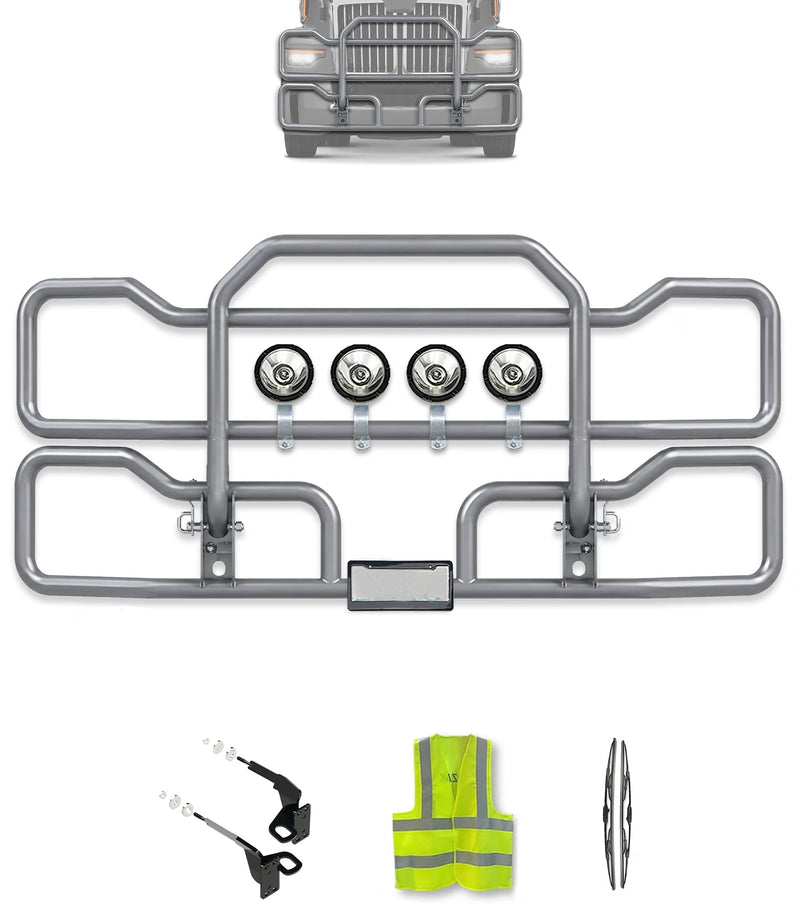 Gray Front Grille Deer Moose Bumper Guard 2023+ Western Star 57X Set-Back