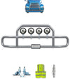 Gray Front Grille Deer Moose Bumper Guard 1999-2003 Volvo VNL