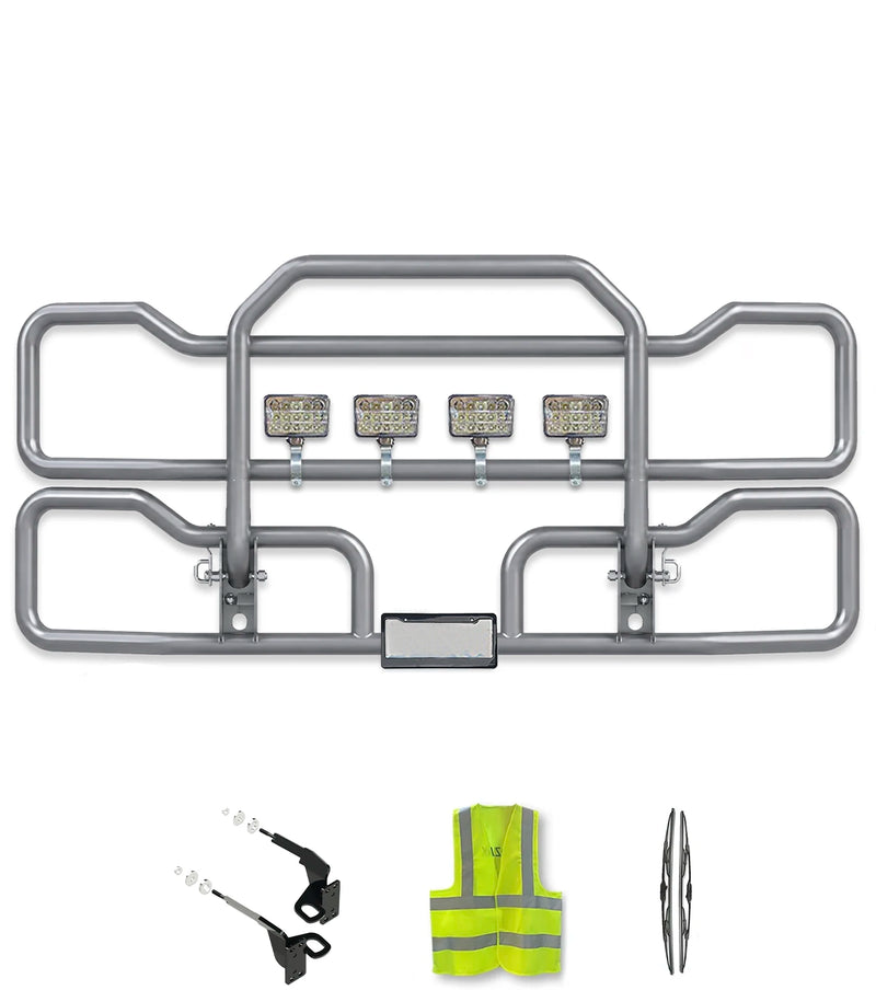 Gray Front Grille Deer Moose Bumper Guard 2018+ Freightliner Cascadia 126 116