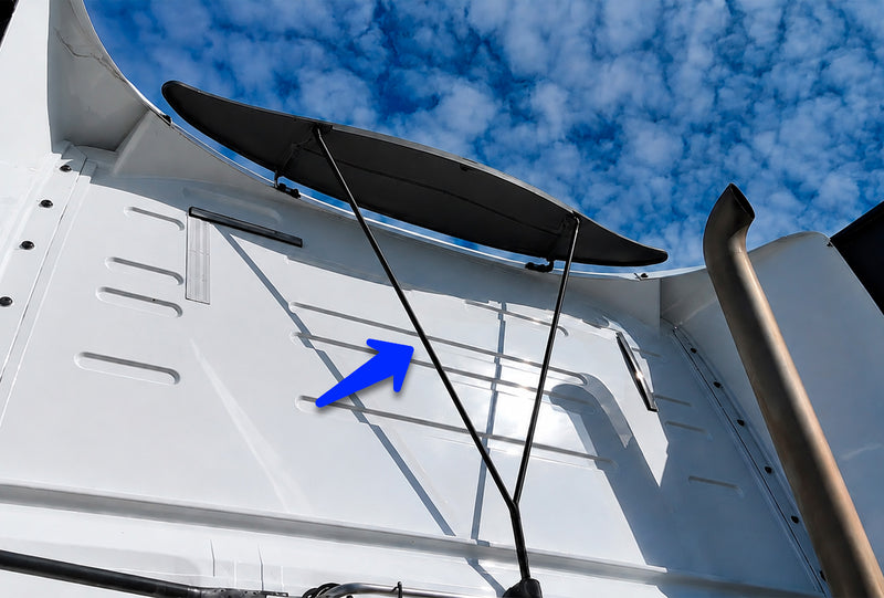 Roof Wind Deflector Fairing Cab Extender Support Rod Driver 2018-2024 Volvo VNL