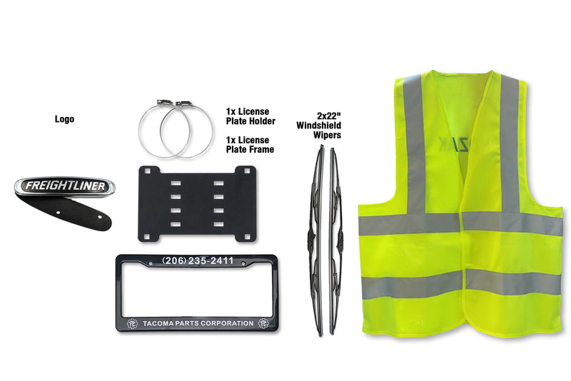 Front Grey Grille Guard Large Chrome Freightliner Columbia