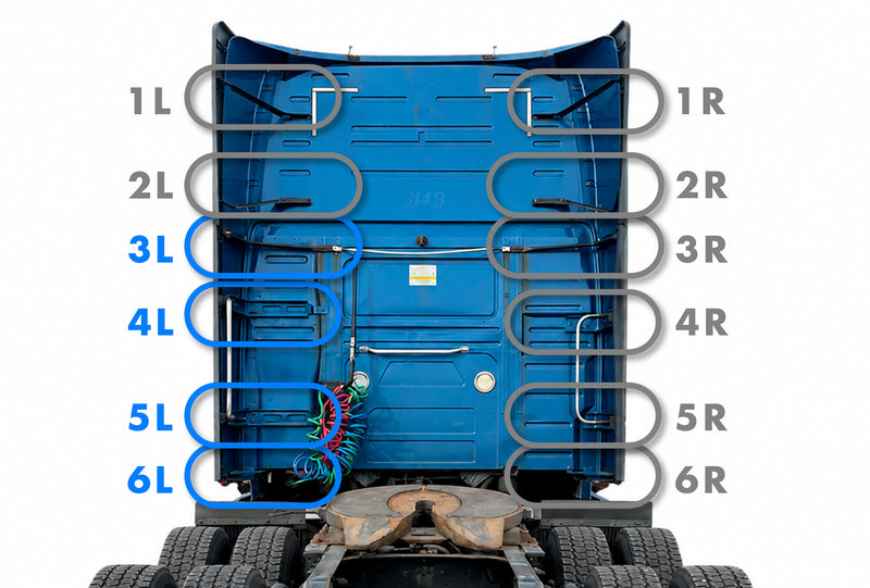 Lower Cab Fairing Brackets Full Set 3L 4L 5L 6L Driver 2018-2024 Volvo VNL