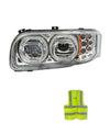 Chrome Housing Full LED Headlight Left Side Pete 388 389
