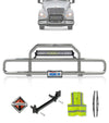 Front Grille Guard Chrome International LT LT625 (Plastic Bumper w/ Central Fog)