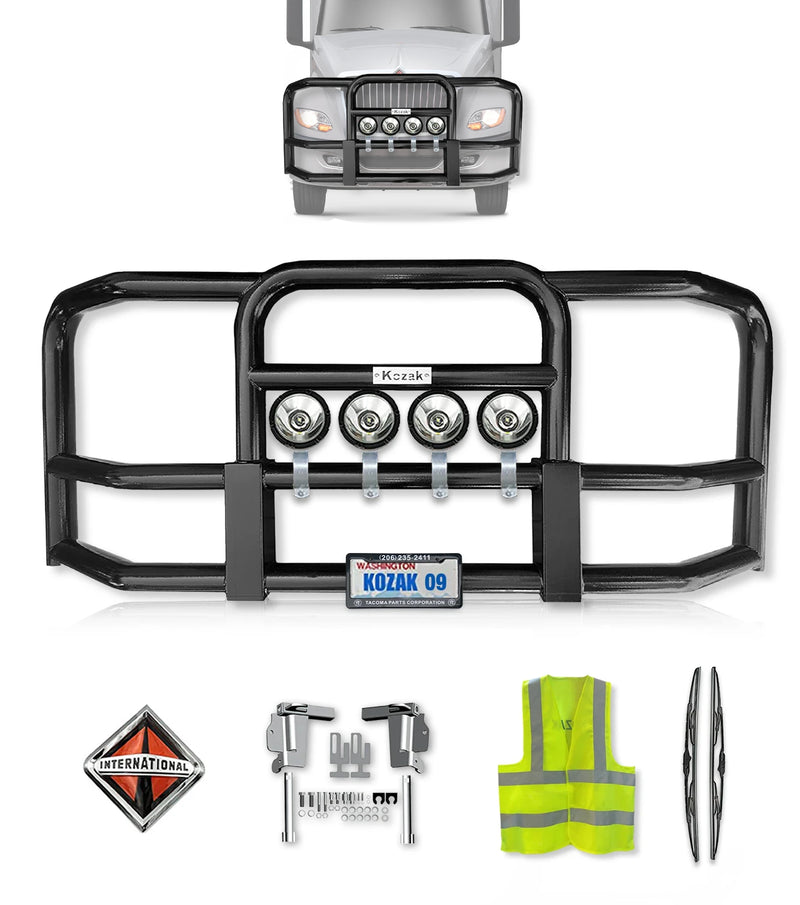 Full Front Grille Guard Black International LT LT625