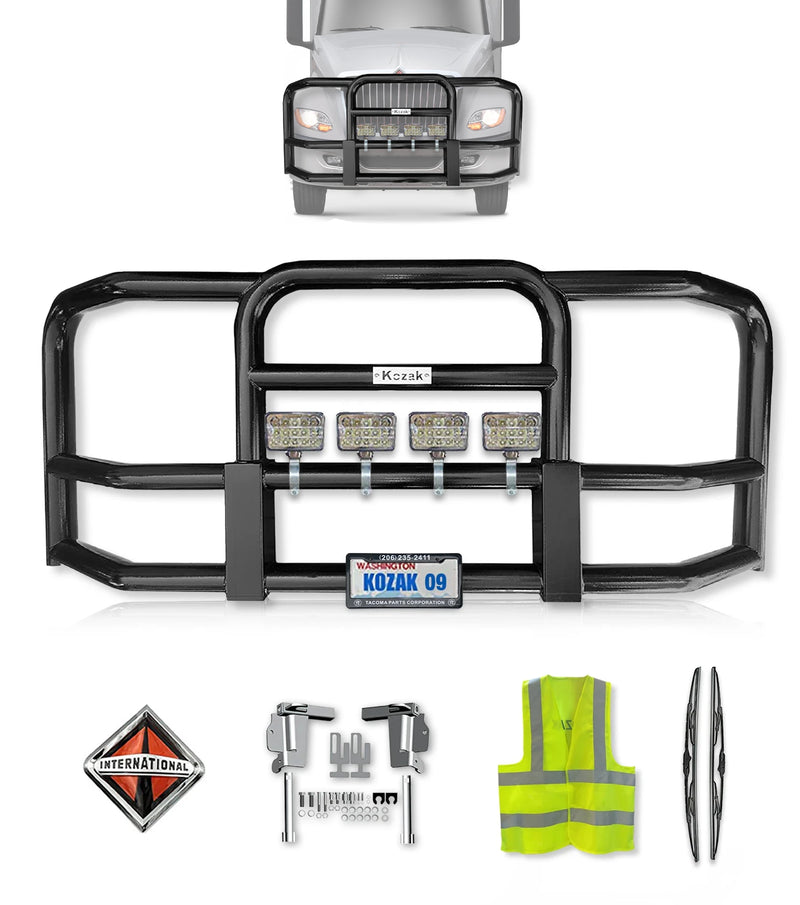 Full Front Grille Guard Black International LT LT625