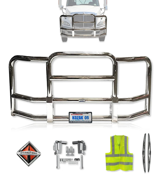 Full Front Grille Guard International LT625/Prostar