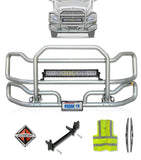 Ex-Guard Grille Guard Chrome 2008+ International Prostar (plastic bumper)