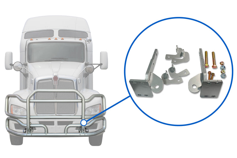 Brackets Fits Deer Guard Set EX-Guard 2007+ Kenworth T660
