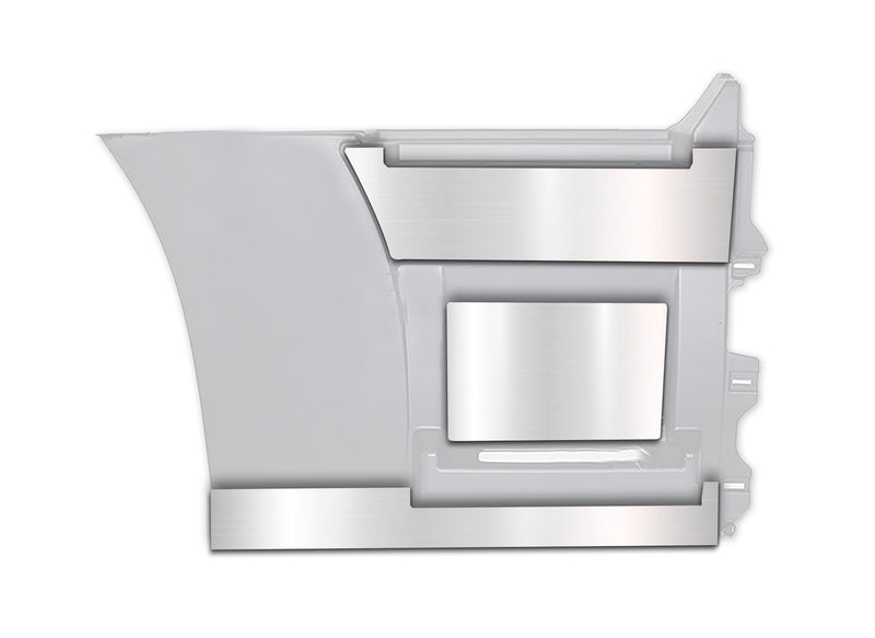 Stripes Chrome Trim Set for Rear Step Fairing Panel 37" (95 cm) Passenger Side (12R, 13R, 14R)  2004-2017 Volvo VNL