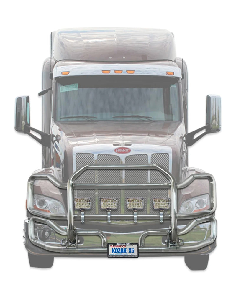 Front Grille Bumper Guard Large Chrome 2013-2021 Peterbilt 579