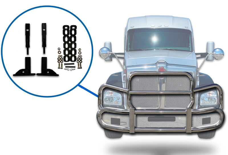 Mount Brackets Set for Herd GG-MTK-25 PK22 Front Bumper Deer Guard 2014-2025 Kenworth T880