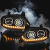 Headlights Led With Turn Signal Black Set 2018+ International LT LT625