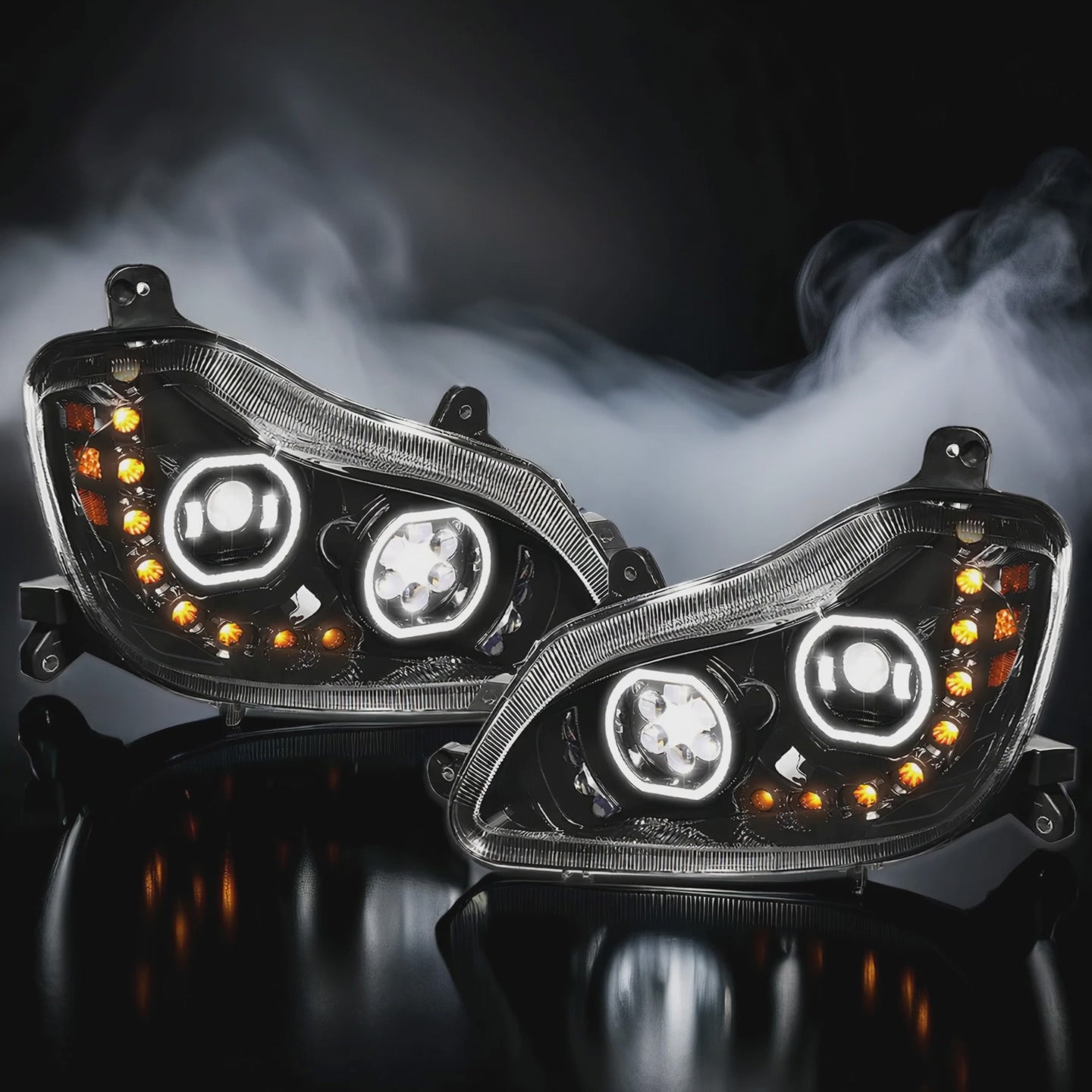 らい様 Amazon.com: KOZAK Full LED Headlight Assembly Black Housing