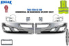 Kozak Chrome Plastic Bumper Extension Corners Pair with Fog lights and bezels Built-in LED Light Strip for Kenworth T660 - 