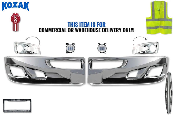 Bumper Extension Corners Chrome Plastic Set KW T660