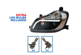 Headlight Black with LED Bar Driver 2015-2019 Kenworth T680
