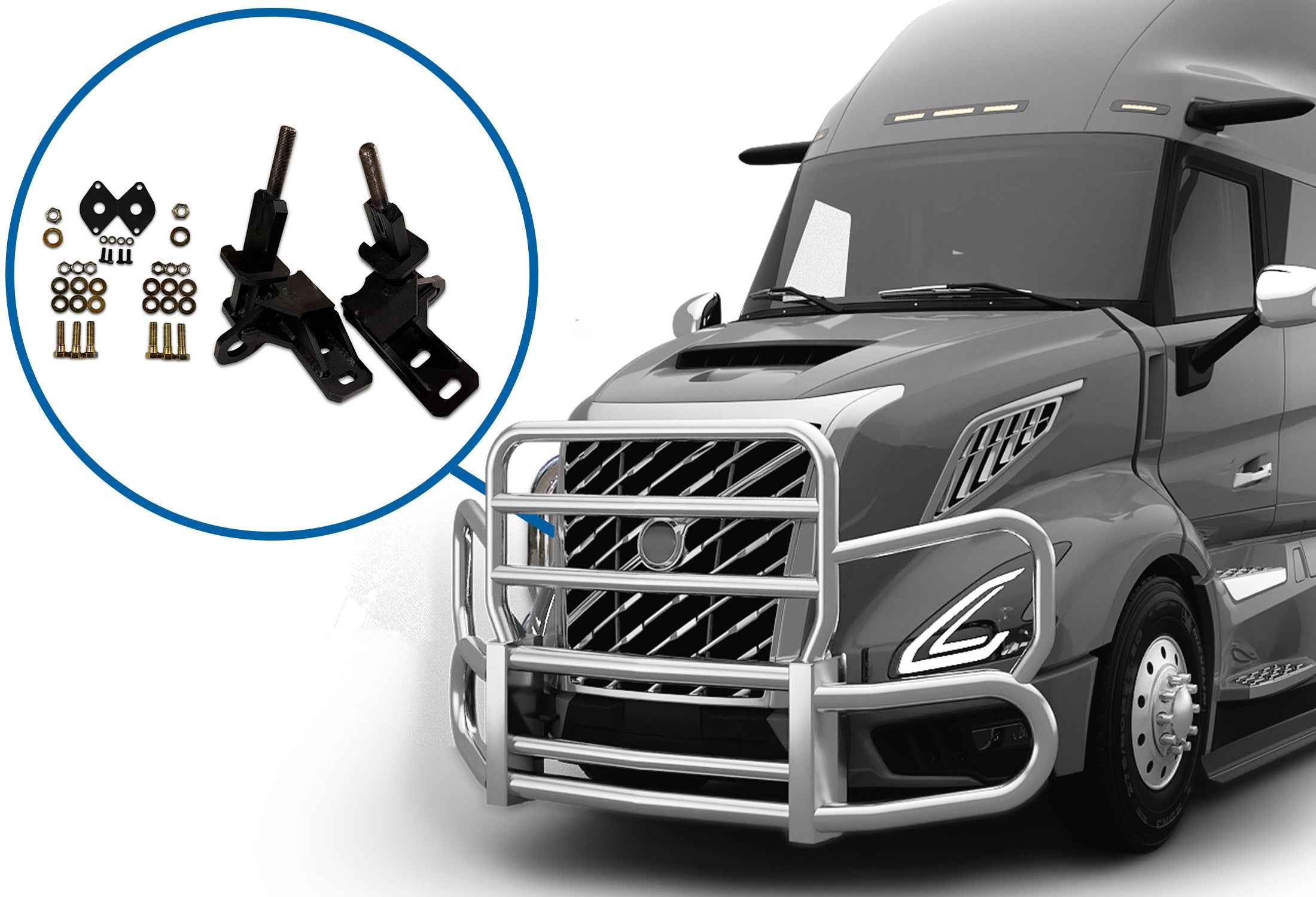 Mount Brackets Set for Herd 404010 VV06 Front Bumper Deer Guard