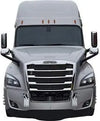 Kozak Replacement Hood Grill Freightliner Cascadia Emblem Logo Name Plate - Black with Chrome - Fits Freightliner Cascadia Semi Trucks 2018 and Newer Models