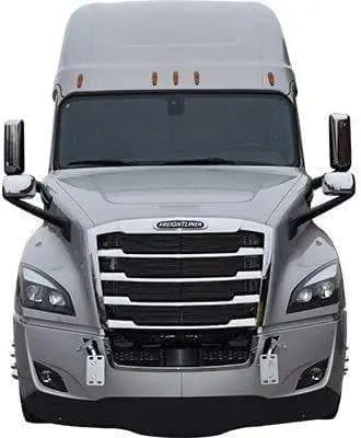 Kozak Replacement Hood Grill Freightliner Cascadia Emblem Logo Name Plate - Black with Chrome - Fits Freightliner Cascadia Semi Trucks 2018 and Newer Models