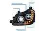 KOZAK Black Housing Full LED Headlight Assembly (Driver Left Side) for Kenworth T680 2013-2021 PLUS Logo, 2x22 Windshield Wipers, License Plate Frame and Vest