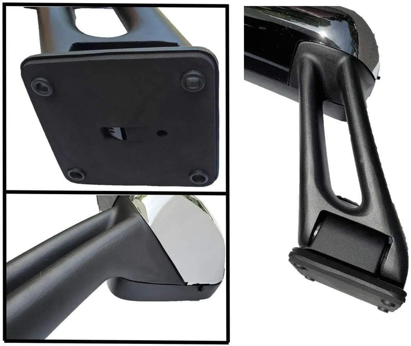 Kozak Chrome Replacement Door Mirrors With Arms RIGHT (Passenger) and LEFT (Driver) Sides for Peterbilt 579 plus Logo, Kozak Vest and 2x 22" Windshield Wipers