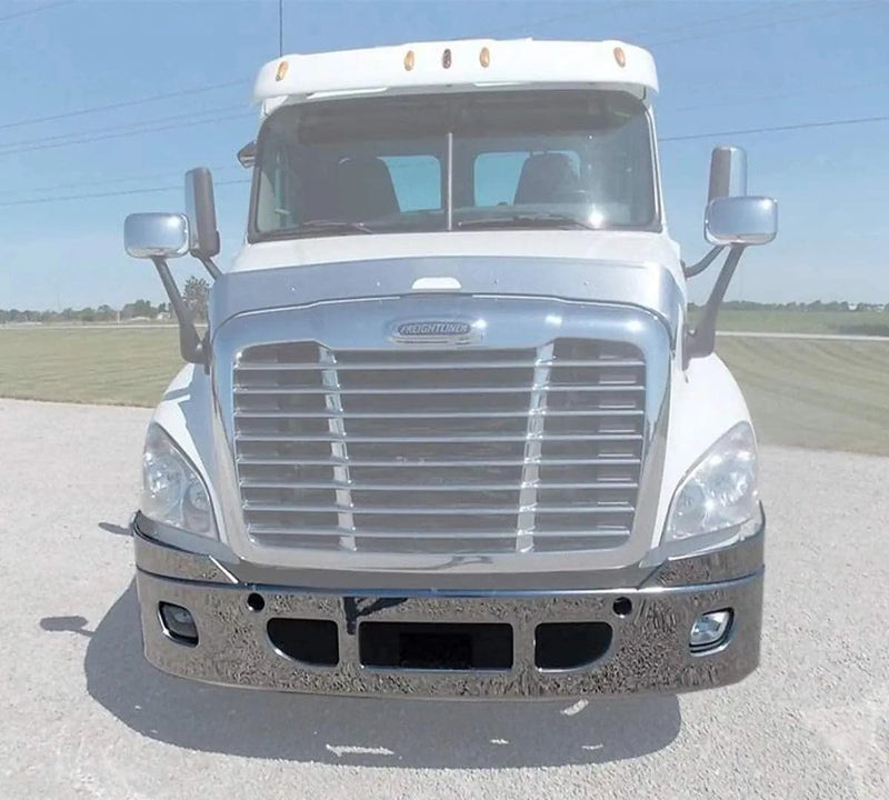 Stainless Steel Bumper with Fog Light Holes 14" for Freightliner Cascadia 2008-2017 - Tacoma Parts Corporation