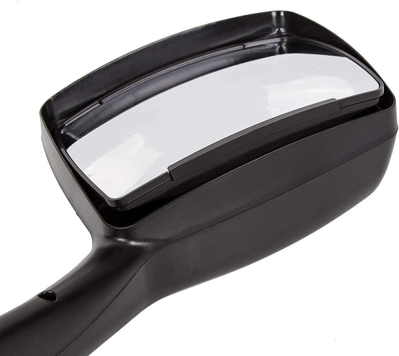 Kozak BLACK Finish Hood Mirror Right (Passenger) Side Only Replacement for Peterbilt 579 Semi Trucks PLUS Logo, 2x22 inch Windshield Wipers and 2x Kozak Face Masks