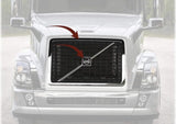 Chrome Front Grille with Bug Net Screen Compatible with Volvo VNL 2004-2017