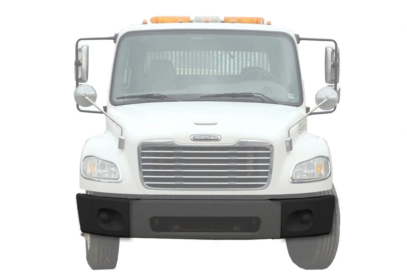 KOZAK Black Plastic Corner Bumper Driver (Left) and Passenger (Right) Sides compatible with Freightliner M2 Business Class 106 112 PLUS Logo, 2x 22" Windshield wipers and Kozak Reflective Vest