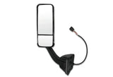 Kozak Replacement Chrome Heated Door Side Mirror Left Driver Side for Freightliner Cascadia 2008-2017 PLUS Freightliner Logo Emblem, Kozak Vest and 2x 22 inch Windshield Wipers included