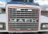 Replacement Front Chrome Grille with Emblem for Mack CH Truck - Direct OEM Replacement (TR047) - PLUS License Plate Frame amd 2x22 inch Windshield wipers included