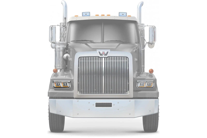 KOZAK LED DRL DUAL Chrome Projector Headlight (Passenger Right Side) for WESTERN STAR 6900 4900 4800 SERIES PLUS Windshield Wipers and Vest