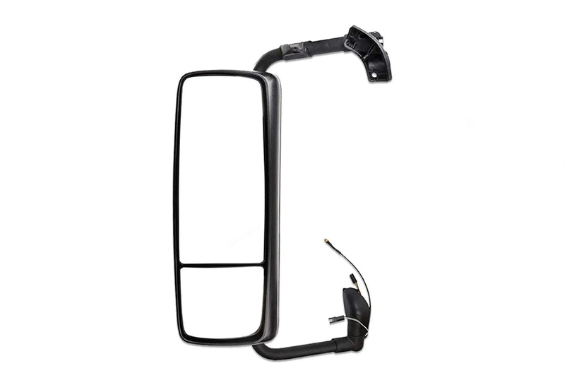 Compatible With VNL Door Mirror Power Heated Black with Arm - Driver Left Side, Arm Bracket, Logo Emblem, Wipers, KOZAK Vest (Fit: Volvo VNL 670 780 630 730 860, VNM 200 430 630, VNX 300)