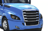 KOZAK Full LED Performance Headlight with LED Turn Signal BLACK Housing (Passenger Right Side) for Freightliner Cascadia 2018 and newer PLUS Logo, Windshield Wipers and Vest