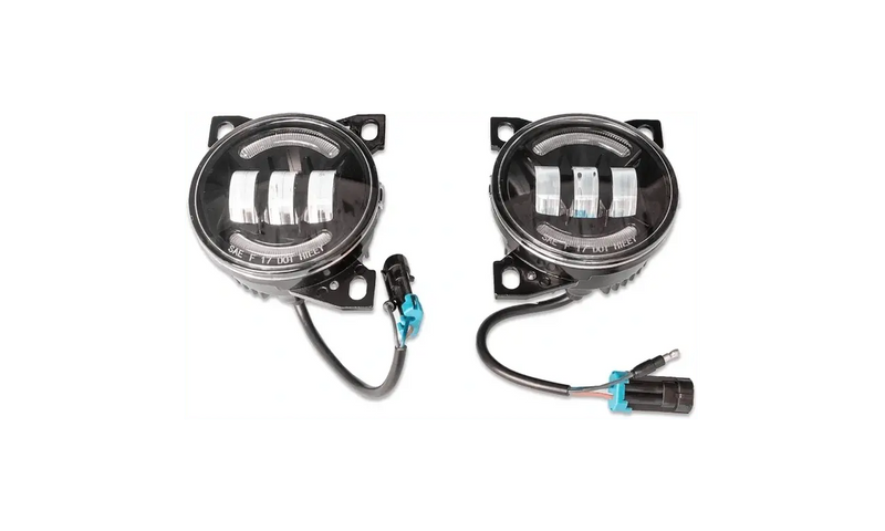 Performance High Power Black Housing LED Projector Fog Light Lamp Pair Set for Peterbilt 579/578 & Kenworth T660 - Tacoma Parts Corporation