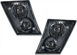 Black Housing Fog Light Pair Set for Volvo VNL 2004-2017 - Tacoma Parts Corporation