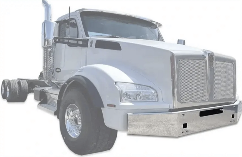 Kozak Aftermarket 15" Chrome Aero Bumper Without Fog Light Holes for Kenworth T800 and more - Tacoma Parts Corporation
