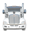 Kozak Chrome Door Mirror With Arms (Left Driver and Right Passenger Side) compatible with Kenworth T660 T600 T800 2008-2016 PLUS Kenworth Logo, 2x22" Windshield wipers and Kozak Reflective Vest