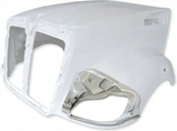 Corner Hood Frame Fender Headlight bezel Left Driver Side Headlight Frame for Kenworth T680 PLUS logo, wipers and vest