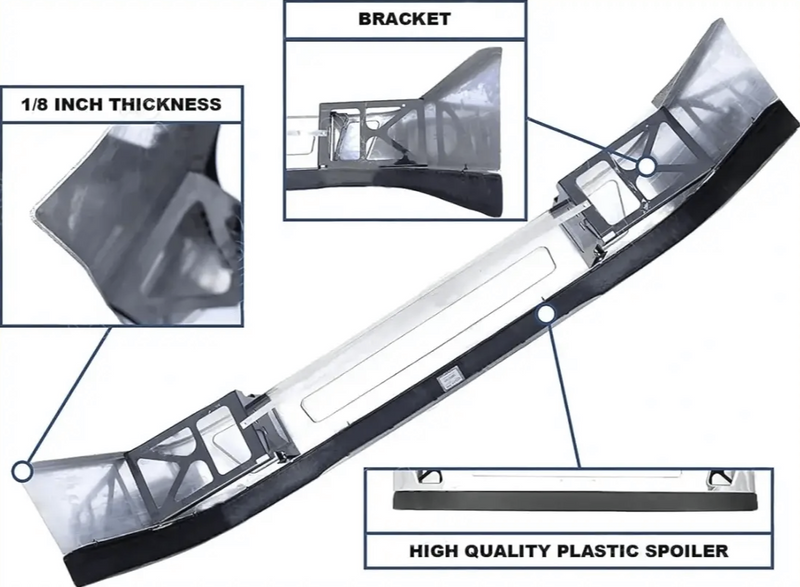 Clad Bumper 12" with Fog Light Hole Chrome Volvo VNL 2004-2017 - Tacoma Parts Corporation