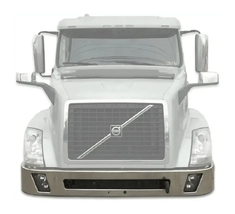 Kozak 12" Clad Bumper w/Fog Light Hole for Volvo VNL 2004-2017 - Tacoma Parts Corporation